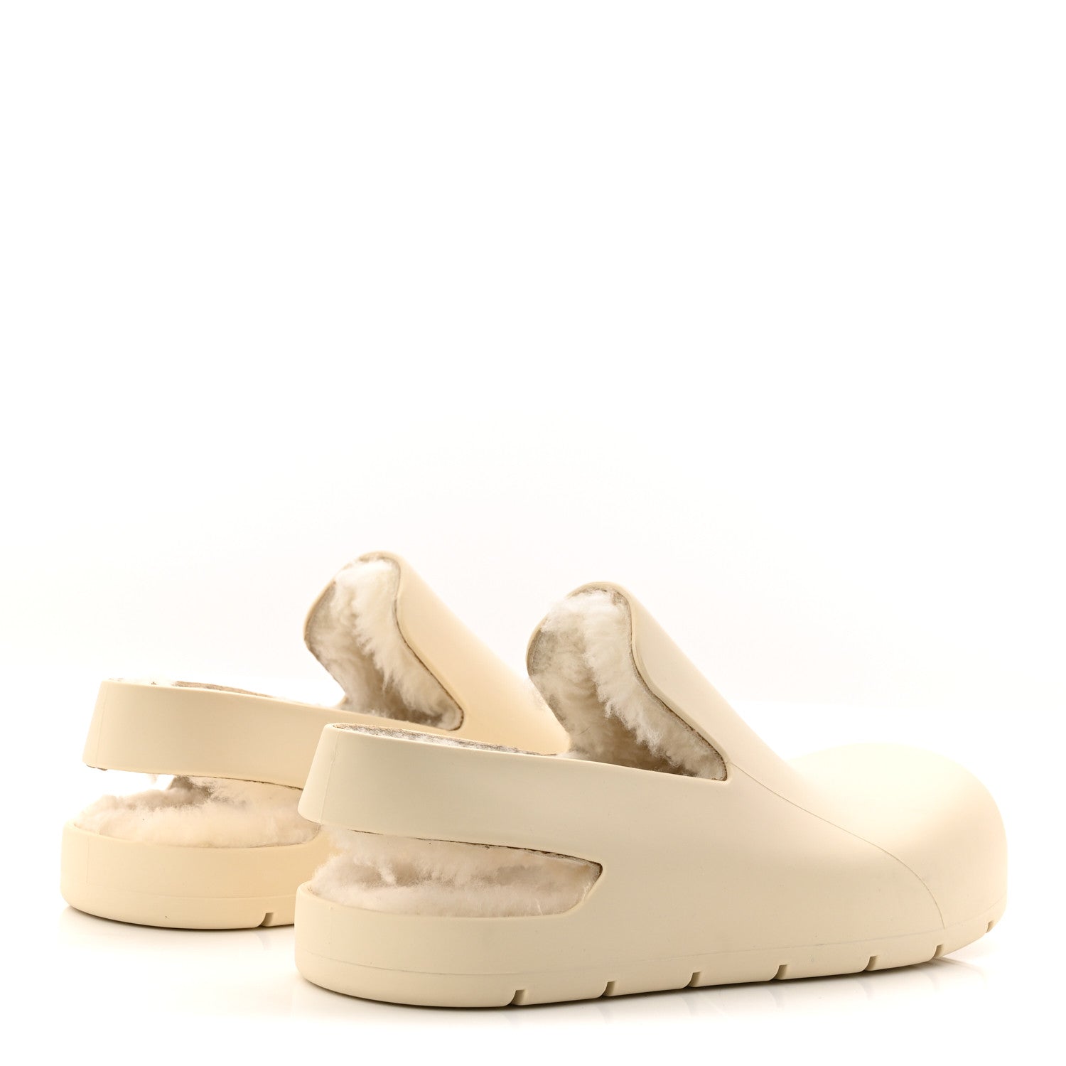 BOTTEGA VENETA サボサンダル 38 Bottega Veneta Rubber Cozy Puddle Sandals 38 Beige 1879134