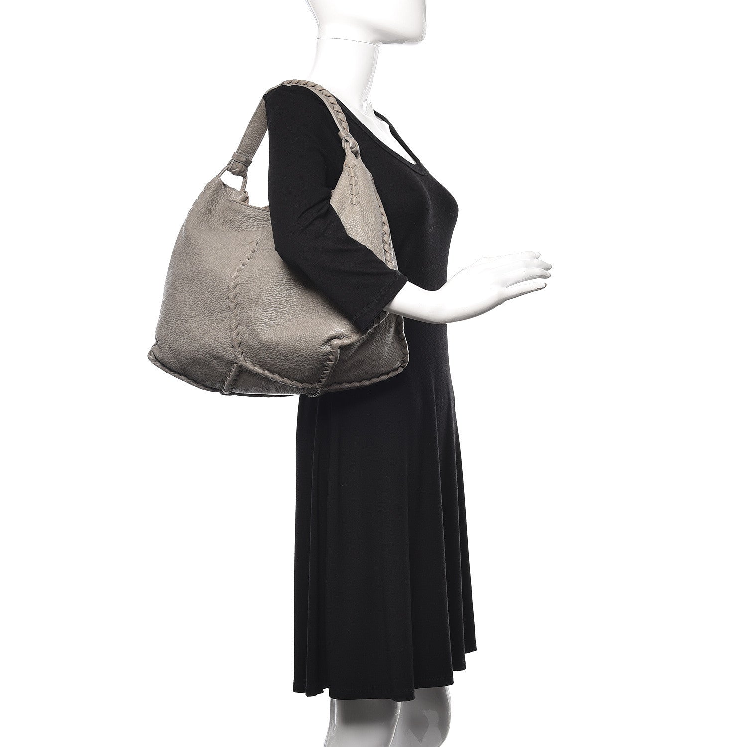 Bottega Veneta Cervo Deerskin Hobo Light Grey 2 of 16