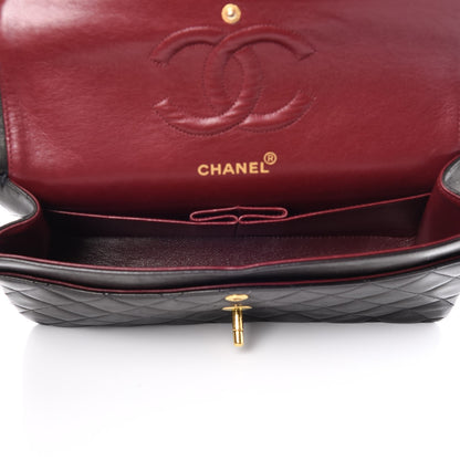 Chanel Lambskin Quilted Medium Double Flap Black 8 of 15
