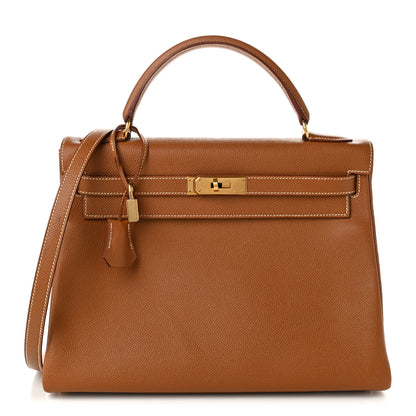 Hermes Courchevel Kelly Retourne 32 Gold 1 of 12