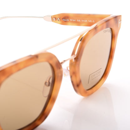 Tom Ford Alex Squared Sunglasses TF541 Vintage Havana 5 of 8