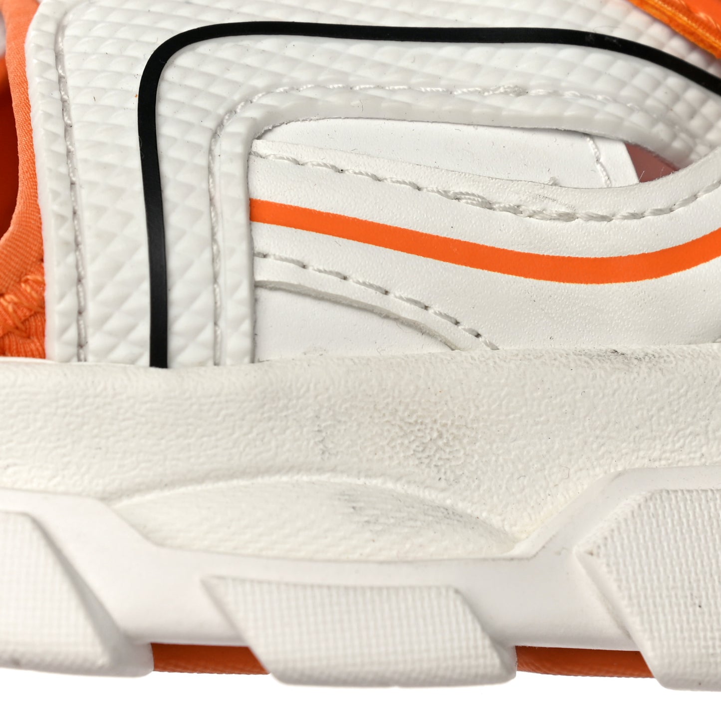 Neoprene Rubber Mens Track Sandals 45 White Orange