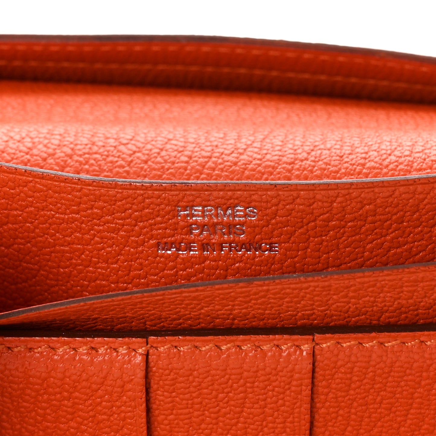 Chevre Mysore Bearn Gusset Wallet Orange