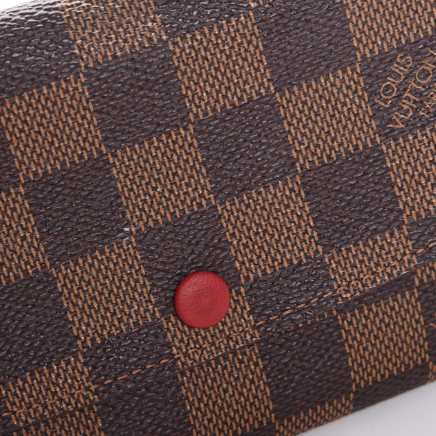 Damier Ebene Emilie Wallet Red