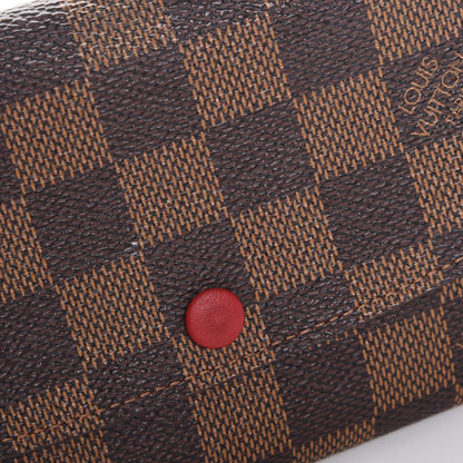 Louis Vuitton Damier Ebene Emilie Wallet Red 6 of 8