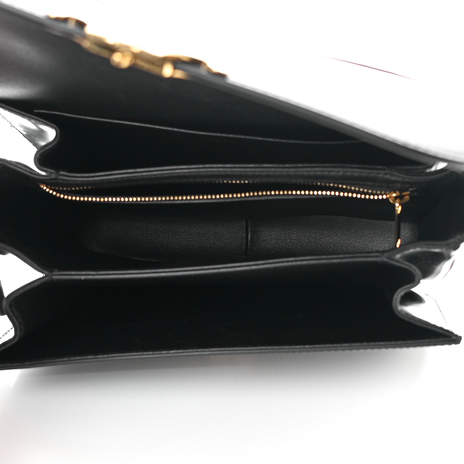 Celine Shiny Calfskin Medium Triomphe Black 5 of 11
