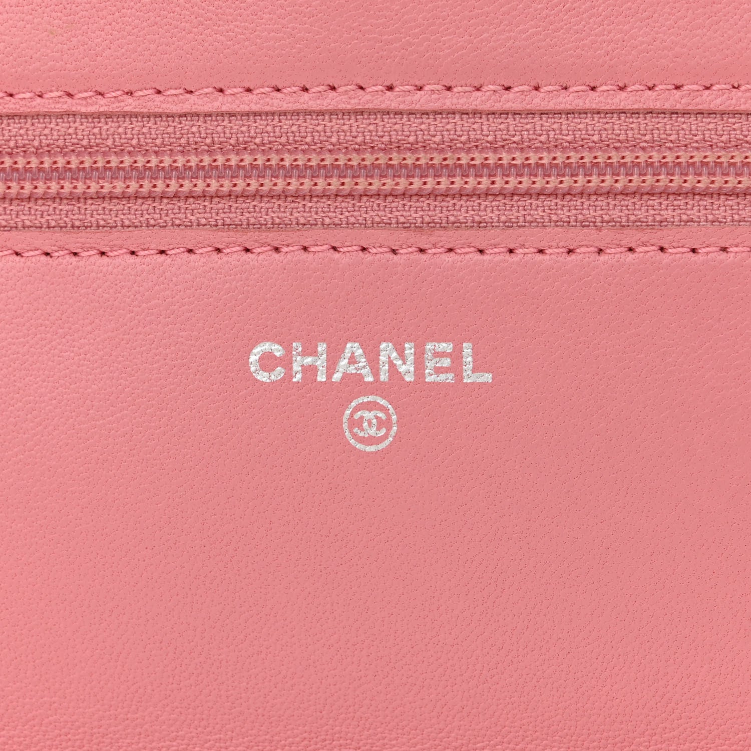 Chanel Lambskin Quilted Wallet On Chain WOC Pink 6 of 12
