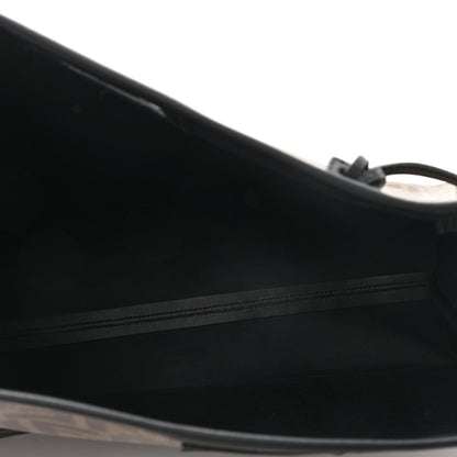 Fendi Glazed Fabric Vitello Century FF 1974 Stamp Patch Medium Peekaboo Defender Cover Mogano Panna Black 5 of 7