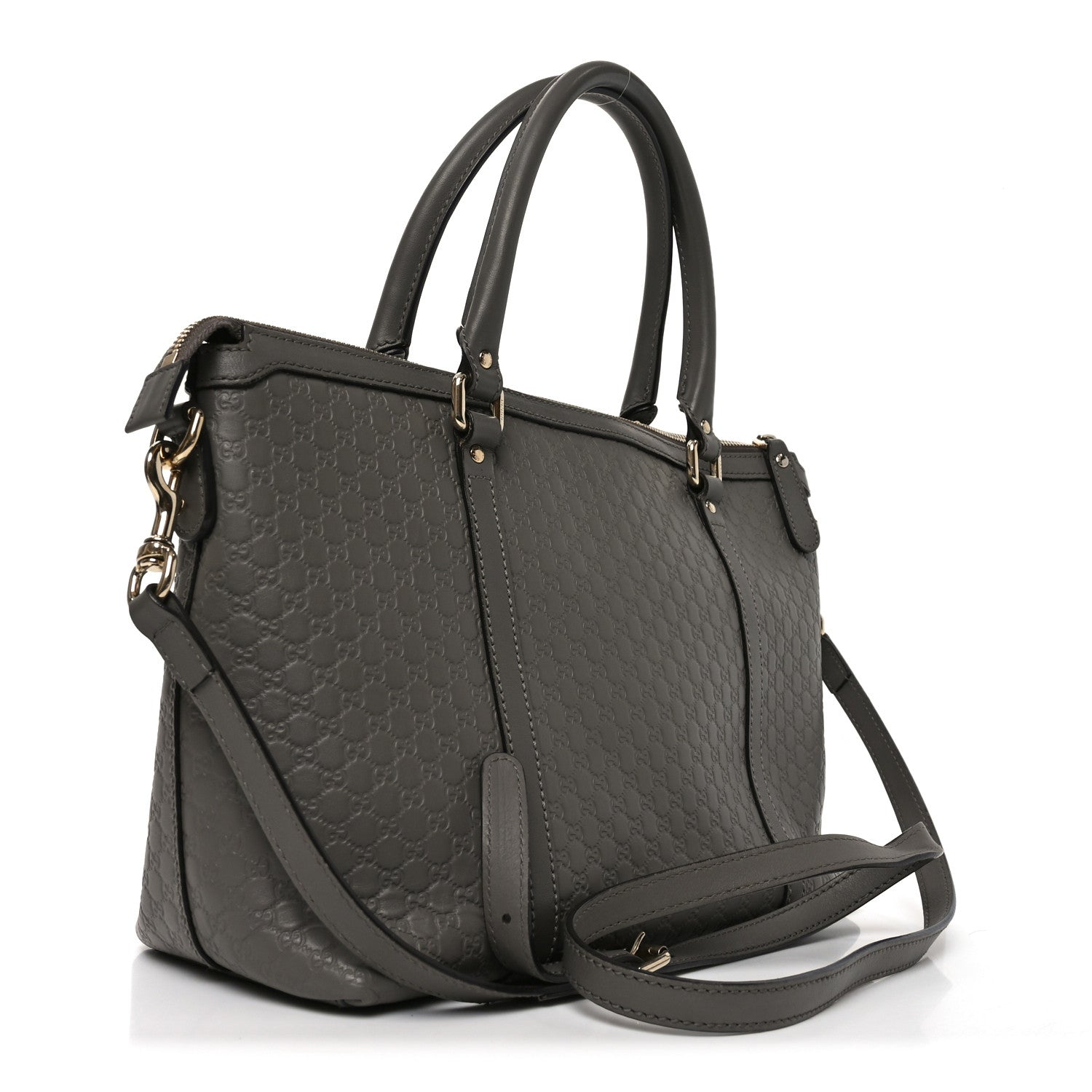 Gucci Soft Microguccissima Small Zippered Satchel Loess 3 of 10