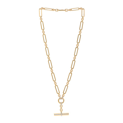 David Yurman 18K Yellow Gold Diamond 6.5mm Lexington Chain Toggle Necklace 3 of 5