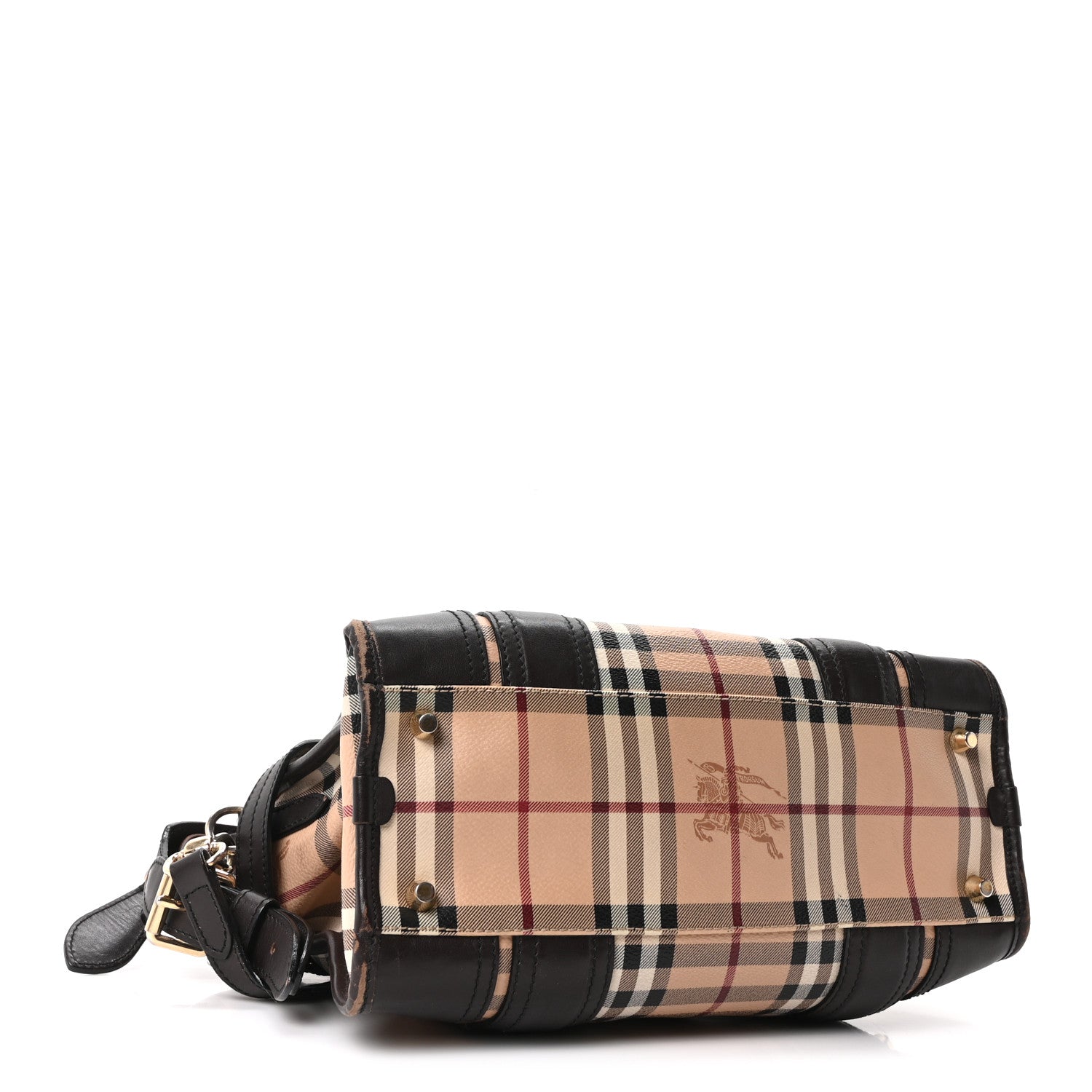 Burberry Haymarket Check Medium Minford Portrait Tote Chocolate 3 of 10