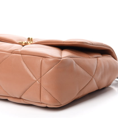 Chanel Lambskin Quilted Large Chanel 19 Flap Brown 7 of 11