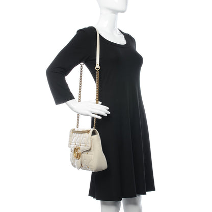 Gucci Calfskin Matelasse Studded Medium GG Marmont Shoulder Bag White 2 of 8