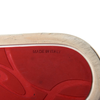 Christian Louboutin LOUBOUTIN Calfskin Spiked Crocodile Embossed Rubber Pool Fun Platform Flat Slide Sandals 42 Red 9 of 14