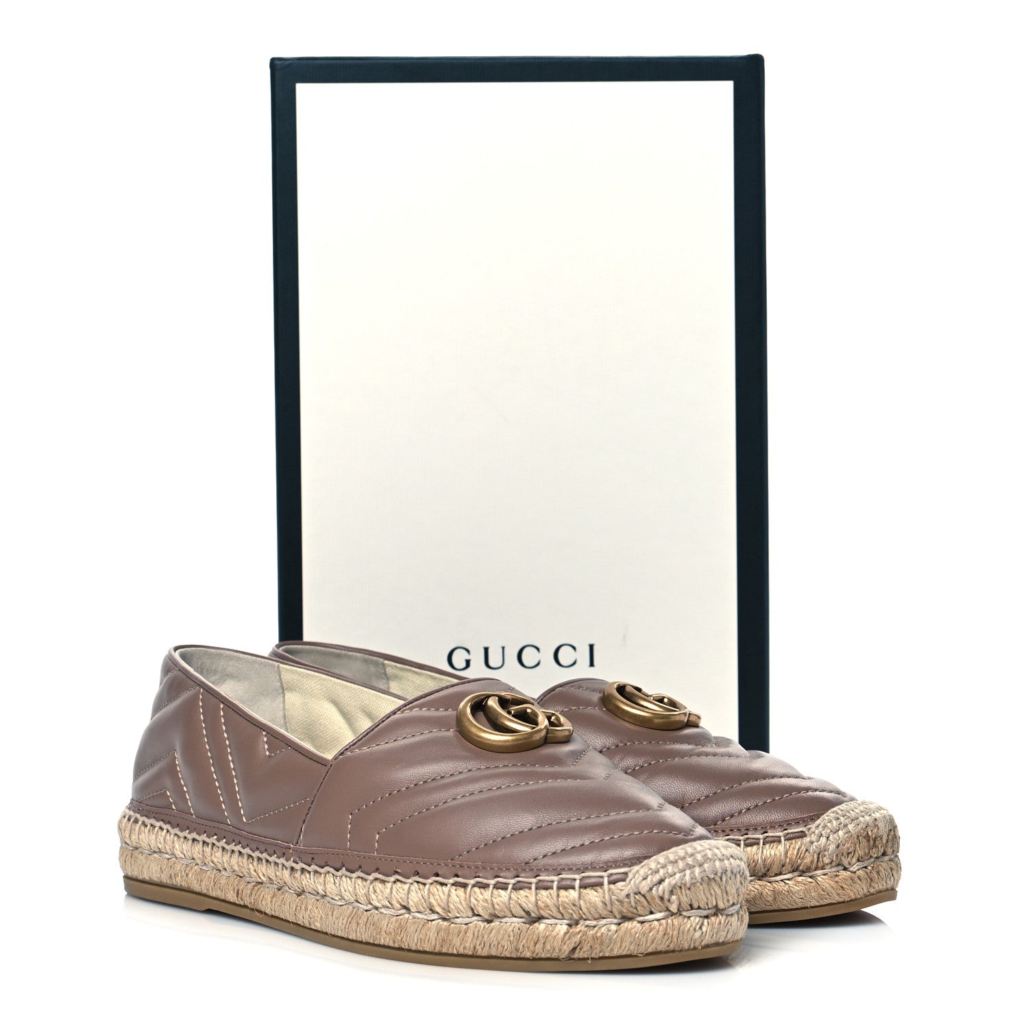 Gucci Nappa Matelasse GG Marmont Espadrilles 40 Porcelain Rose 10 of 10