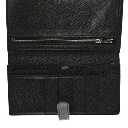 Hermes Epsom Bearn Gusset Wallet Black 5 of 14