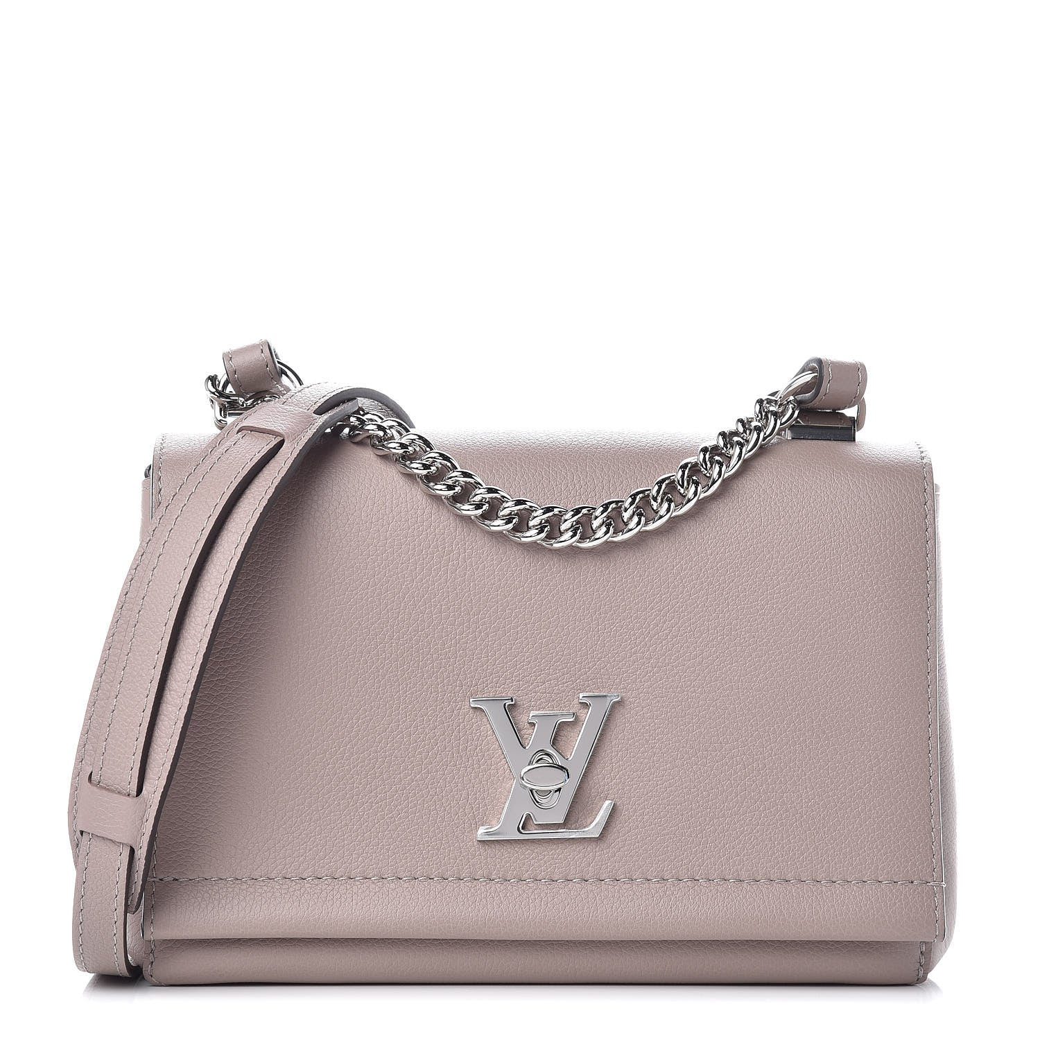 Louis Vuitton Soft Calfskin Lockme II Chain Bag BB Mastic 1 of 10