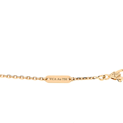 Van Cleef & Arpels 18K Yellow Gold Carnelian Vintage Alhambra Pendant Necklace 5 of 7