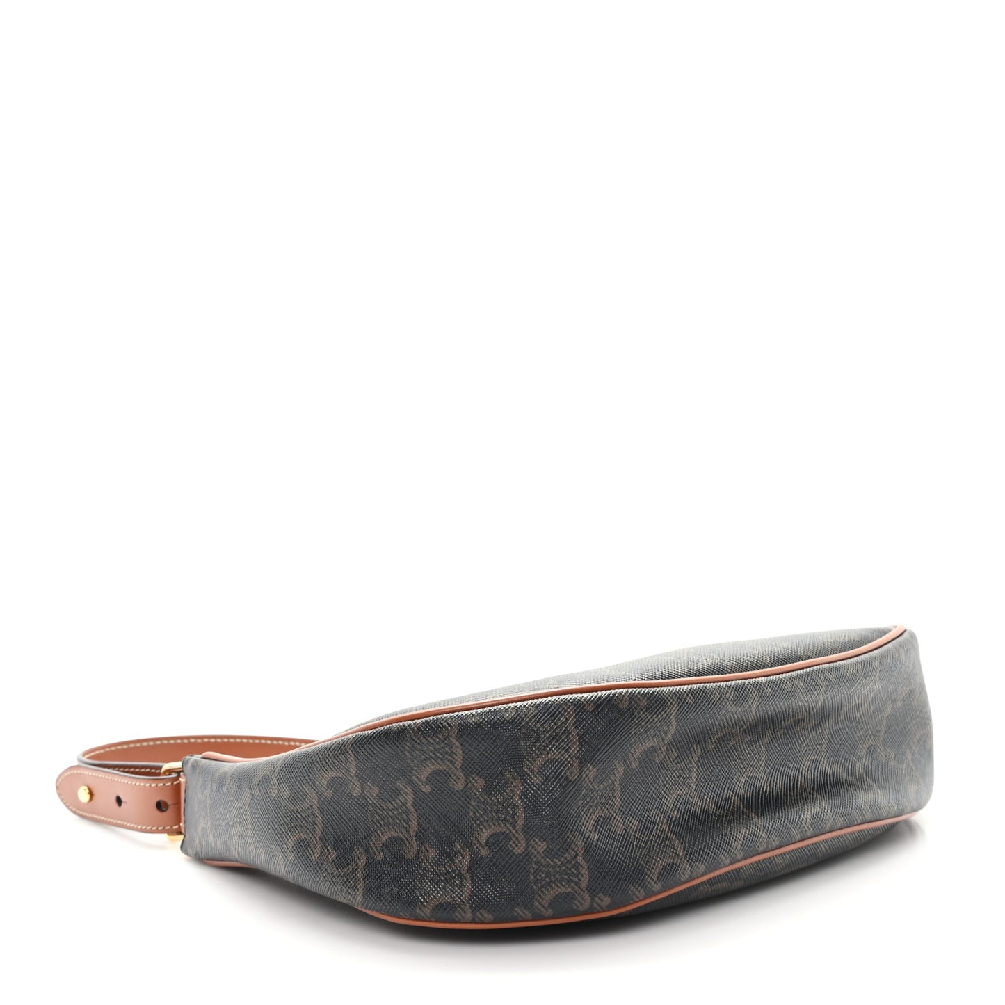 Triomphe Canvas Calfskin Ava Shoulder Bag Tan