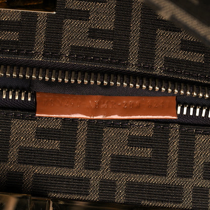 Fendi Fabric Jacquard FF 1974 Woven Knotted Medium Peekaboo Iconic Satchel Tobacco Moro 6 of 10