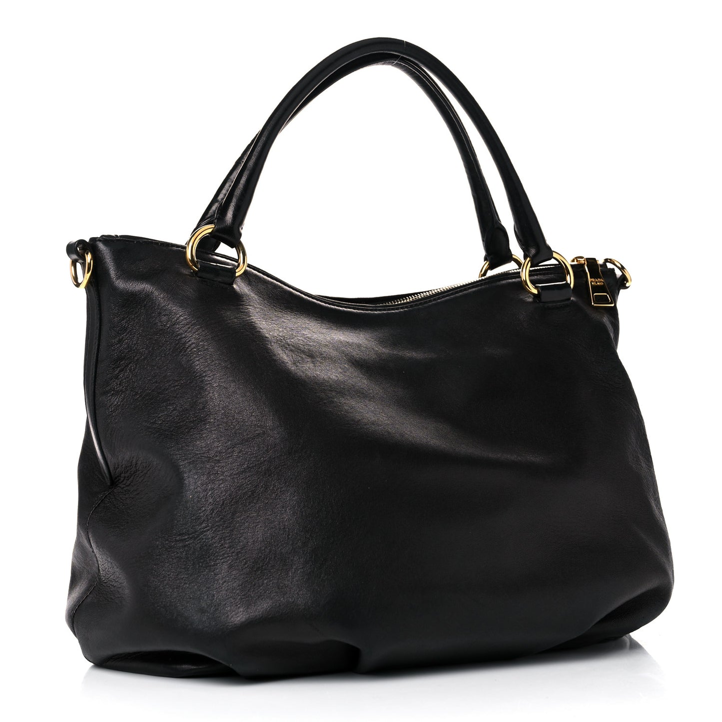 Soft Calfskin Shopping Tote Black