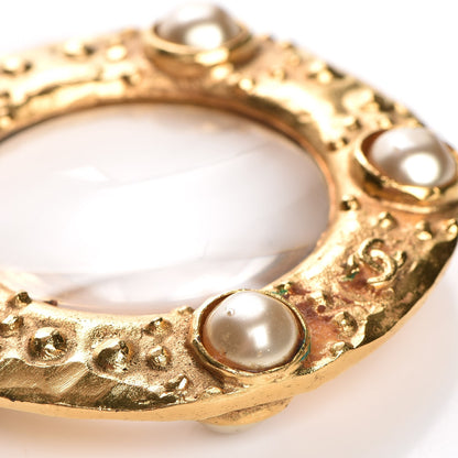 Chanel Pearl Loupe Magnifying Glass Necklace Gold 7 of 10
