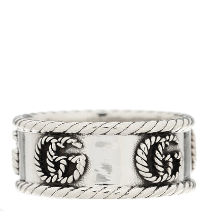 Gucci Sterling Silver Torchon GG Marmont Ring 57 8 3 of 7