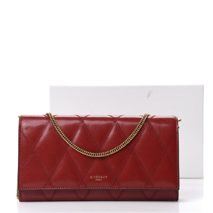 Givenchy Goatskin Quilted GV3 Chain Wallet Vermillon 12 of 12