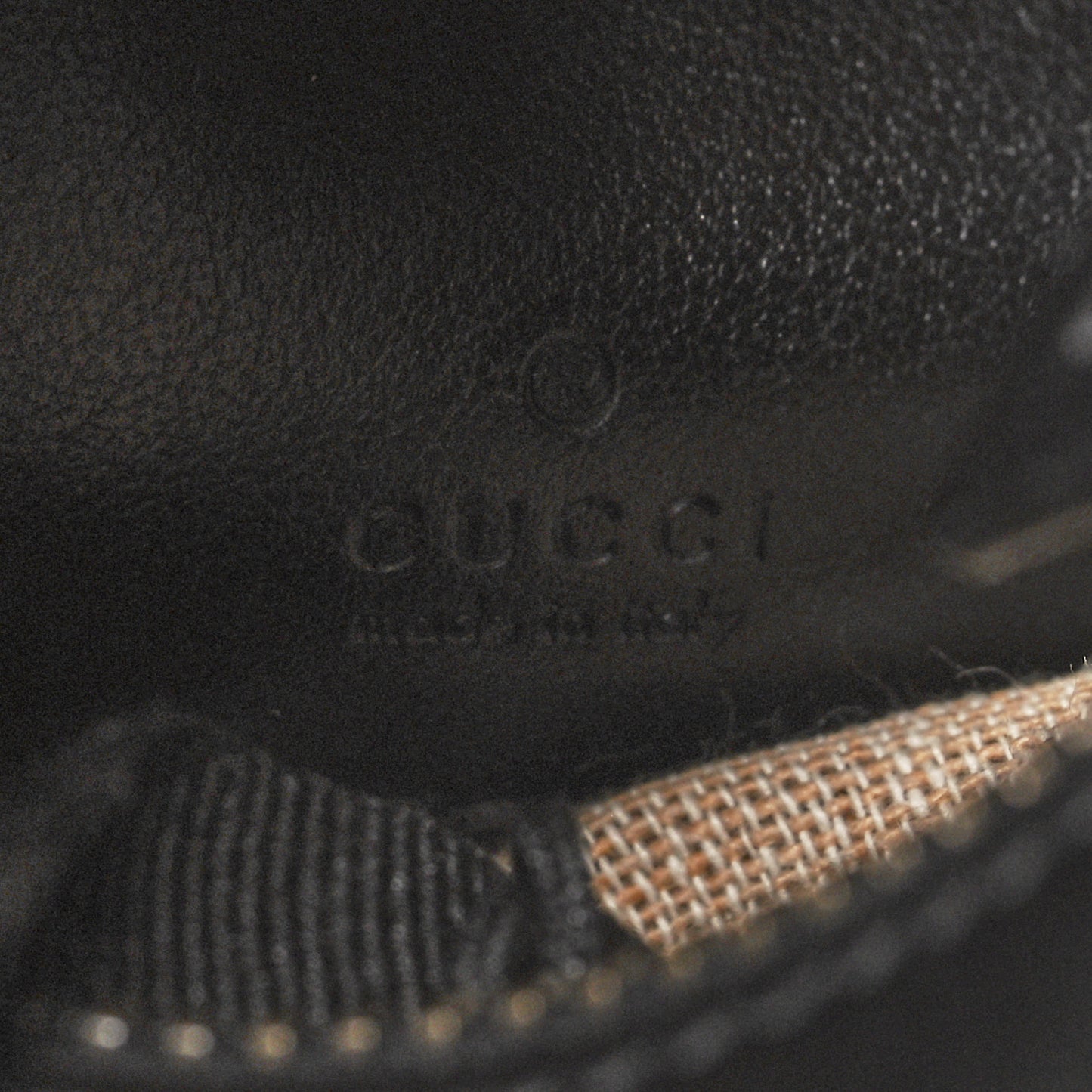 Calfskin Matelasse Chevron Mini GG Marmont Half Moon Hobo Black