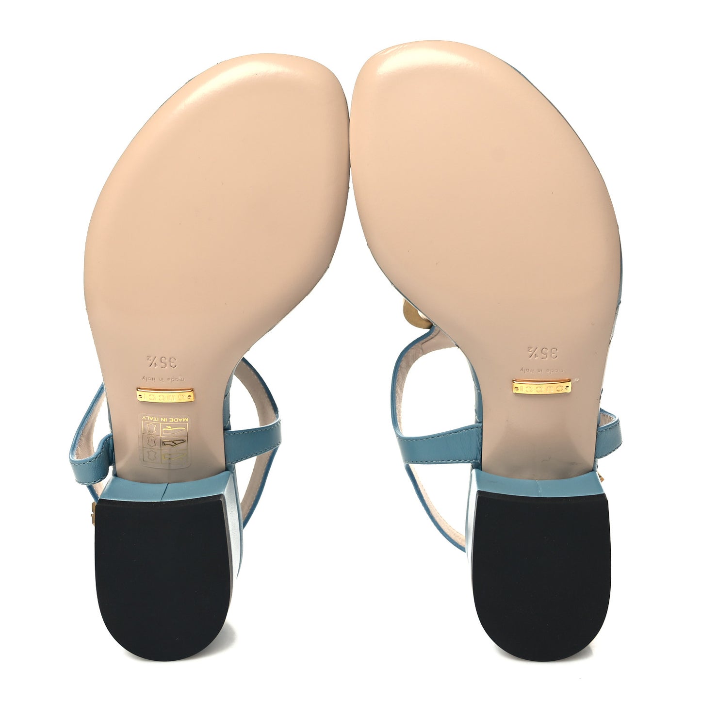 Nappa Matelasse Double G 35mm Thong Sandals 35.5 Sweet Blue