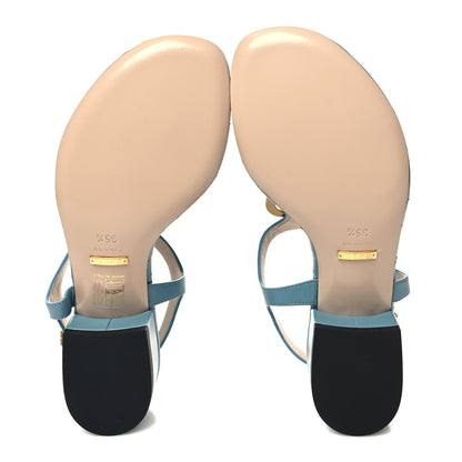 Gucci Nappa Matelasse Double G 35mm Thong Sandals 35.5 Sweet Blue 5 of 7