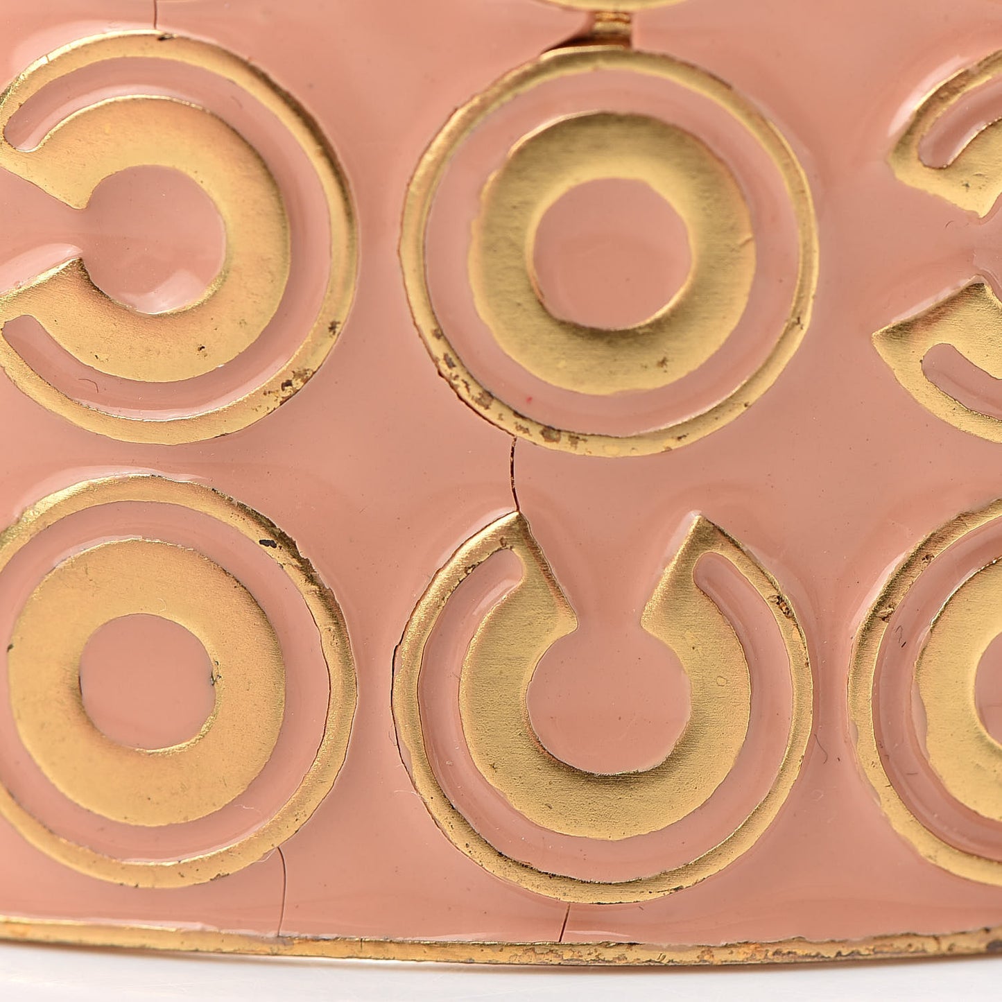 Resin Coco Cuff Pink Gold