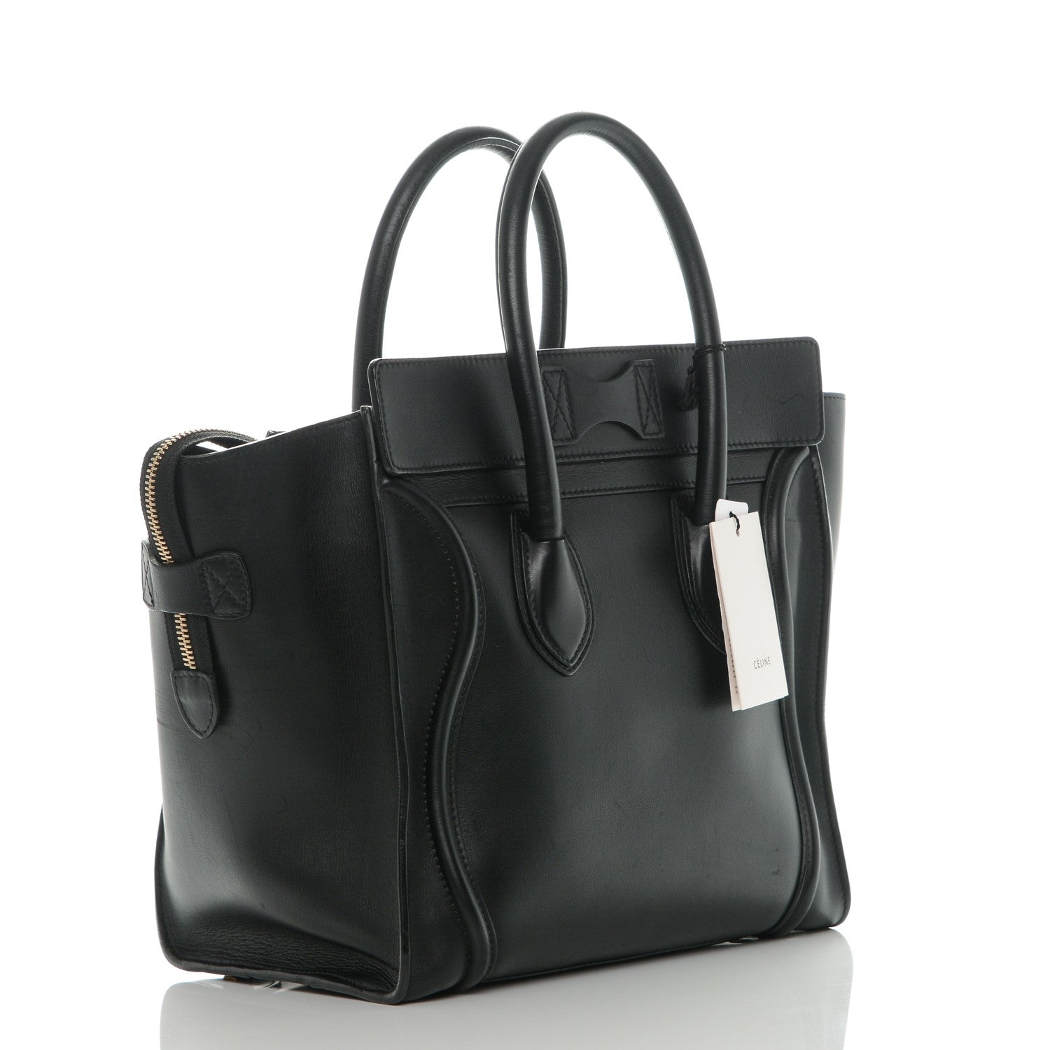 Celine Smooth Calfskin Mini Luggage Black 3 of 7