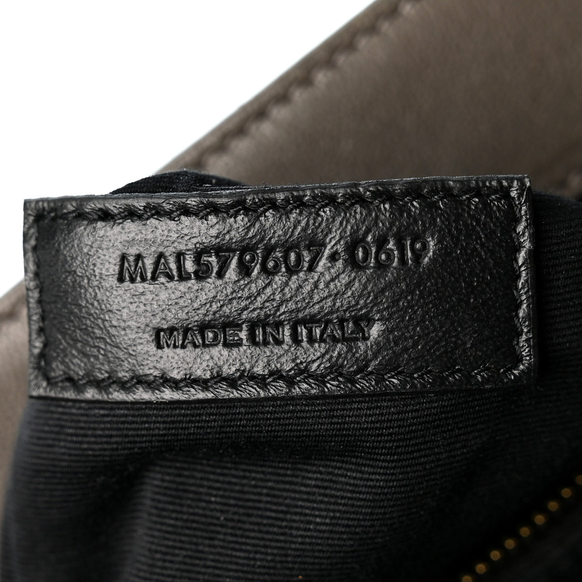 Lambskin Quilted Mini Becky Chain Bag Grey Kaki