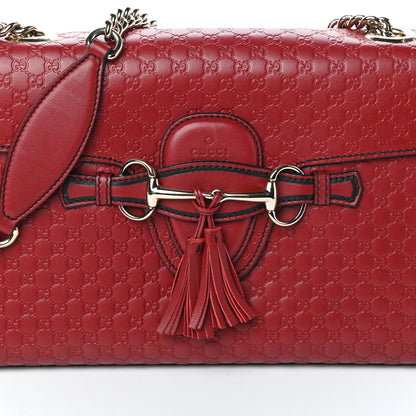 Gucci Microguccissima Medium Emily Chain Shoulder Bag Red 7 of 9