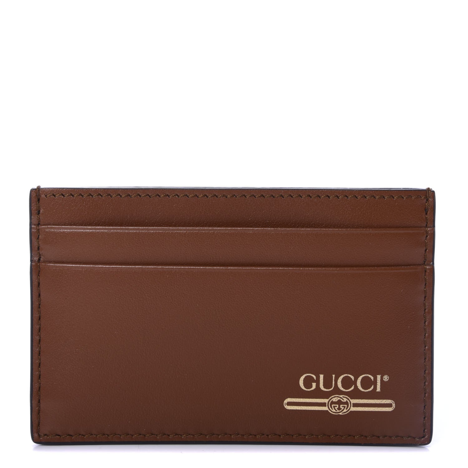 Gucci Plutone Calfskin Logo Card Holder Cuir 1 of 7