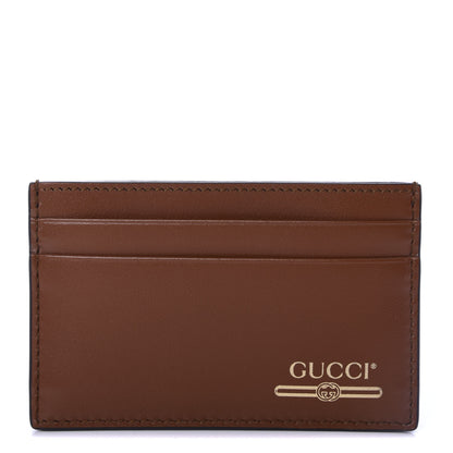 Gucci Plutone Calfskin Logo Card Holder Cuir 1 of 7