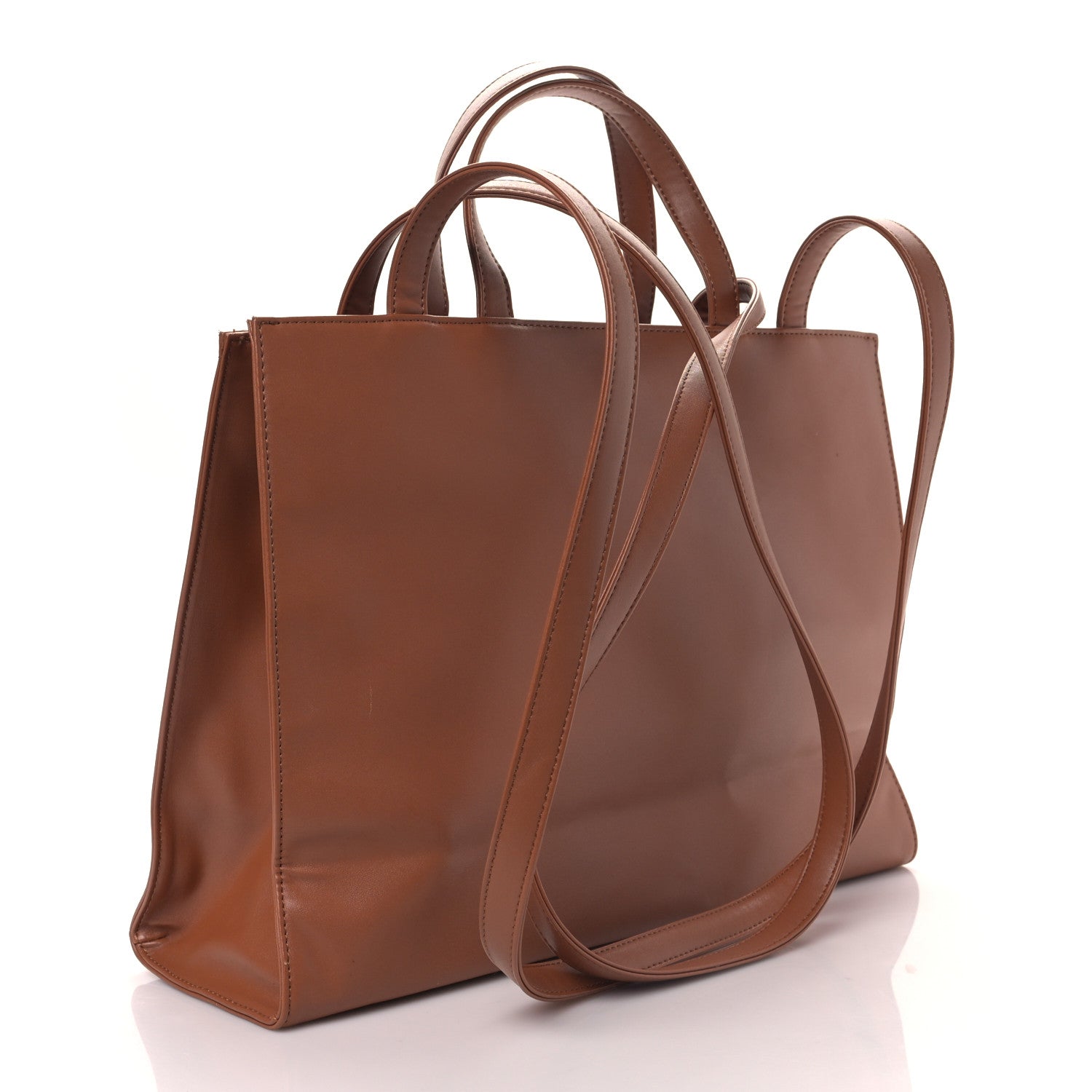 Telfar Vegan Leather Medium Shopping Bag Tan 3 of 9