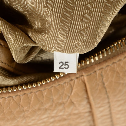 Prada Vitello Daino Double Zip Hobo Sabbia 8 of 9