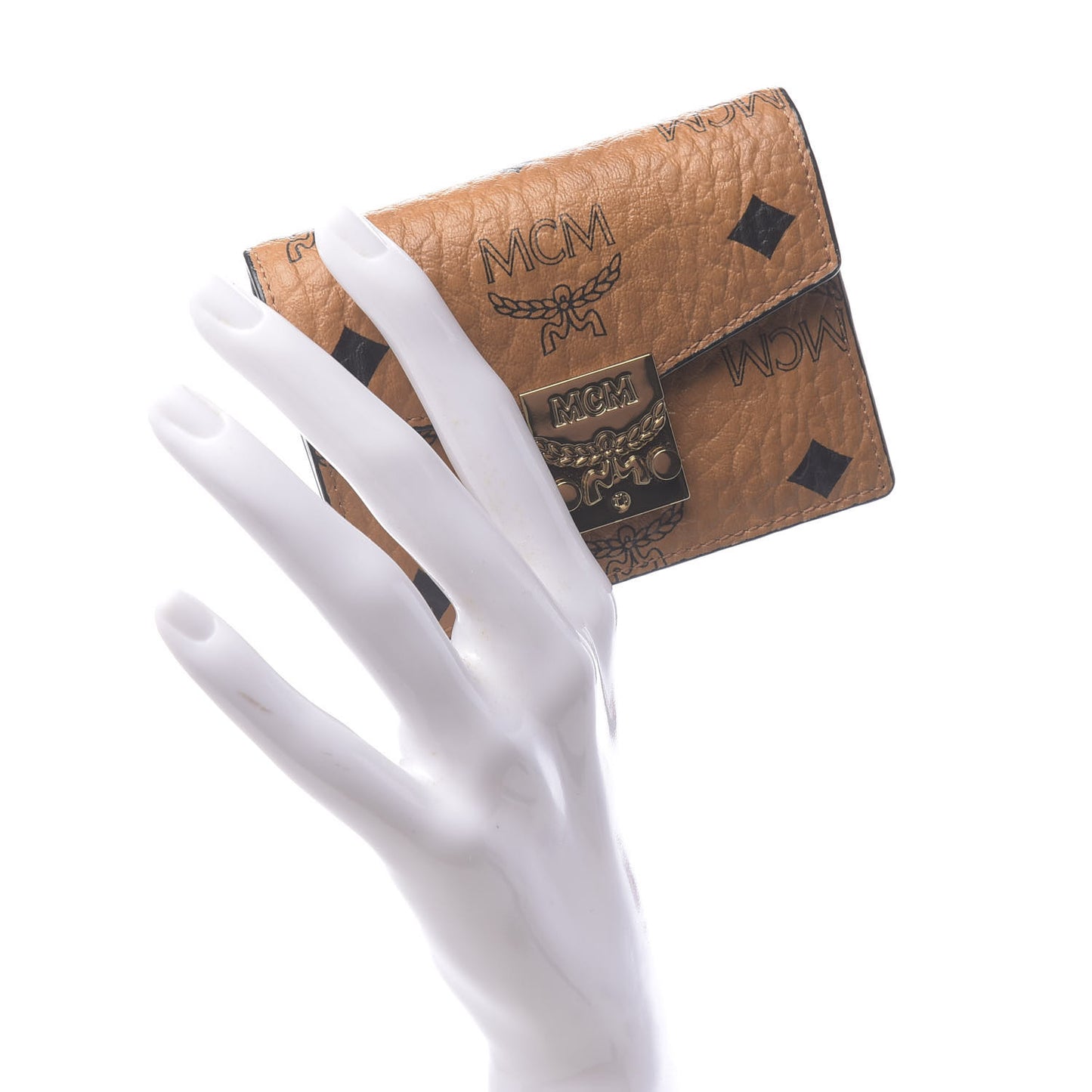 Visetos Mini Accordion Card Wallet Cognac