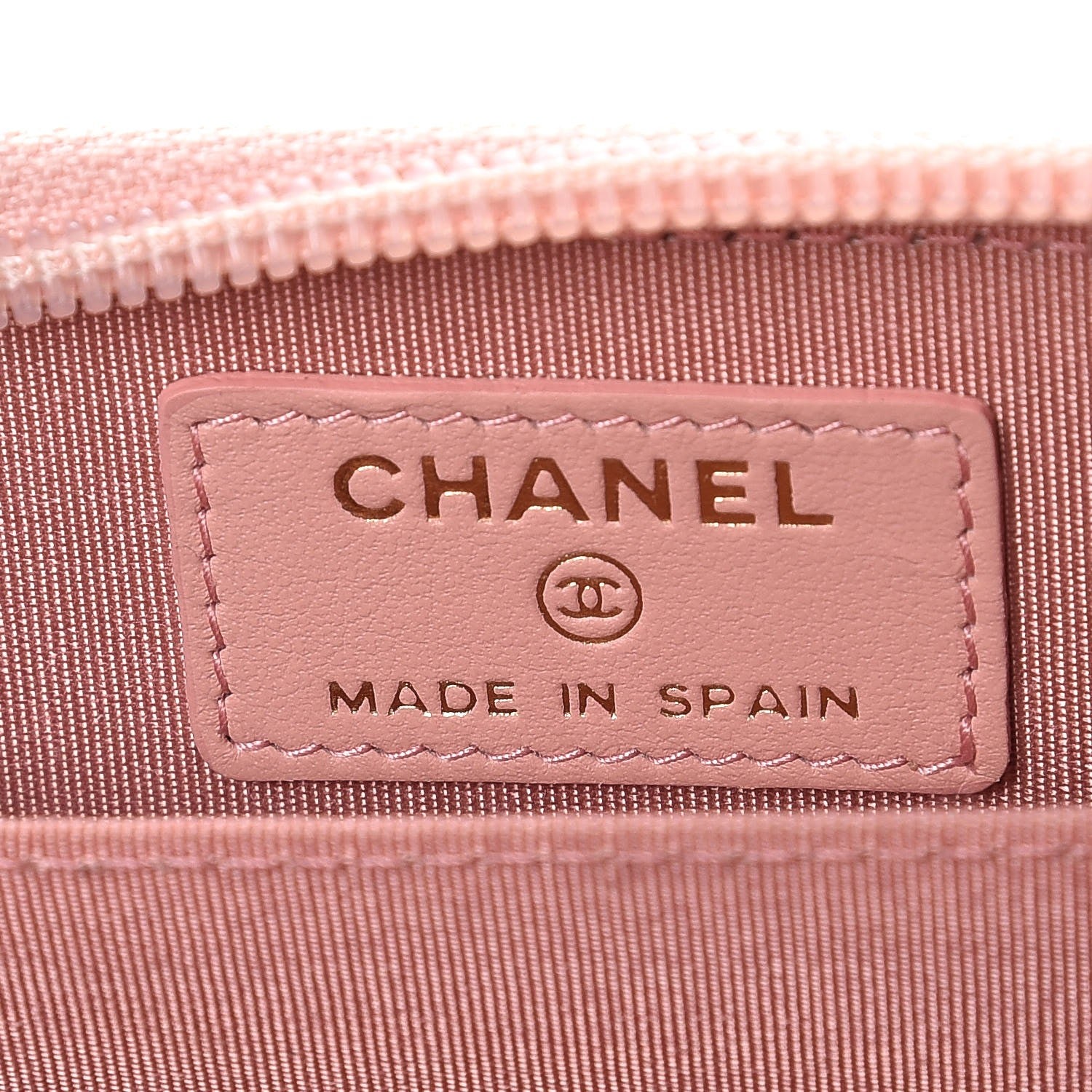 Chanel Caviar Quilted Boy Zip Around Coin Purse Wallet Light Pink 6 of 8