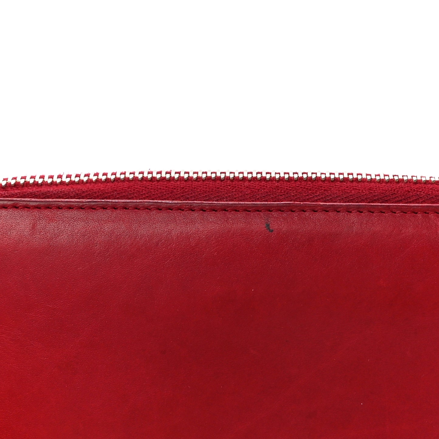 Calfskin Classic Y Ligne Zip Around Wallet Red