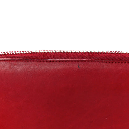 Saint Laurent Calfskin Classic Y Ligne Zip Around Wallet Red 16 of 21
