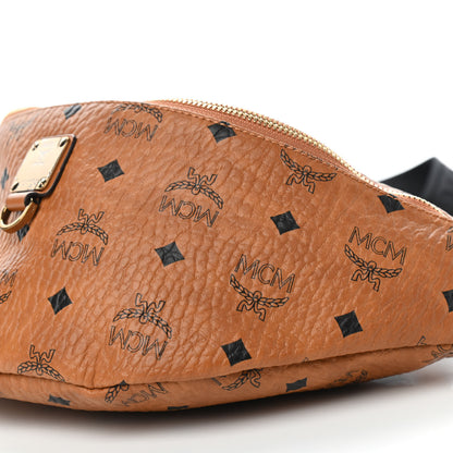 MCM Visetos Medium Fusten Belt Bag Cognac 9 of 10
