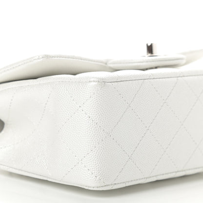 Chanel Iridescent Caviar Quilted Mini Top Handle Rectangular Flap White 6 of 11