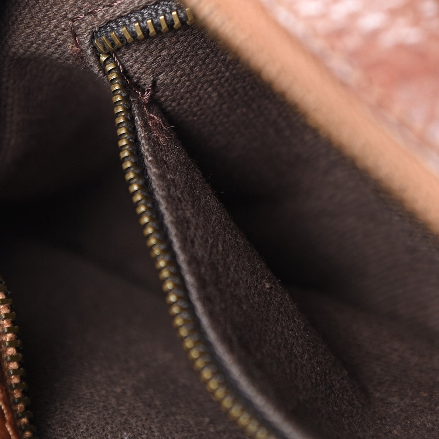 Calfskin House Check Woven Shoulder Bag Tan