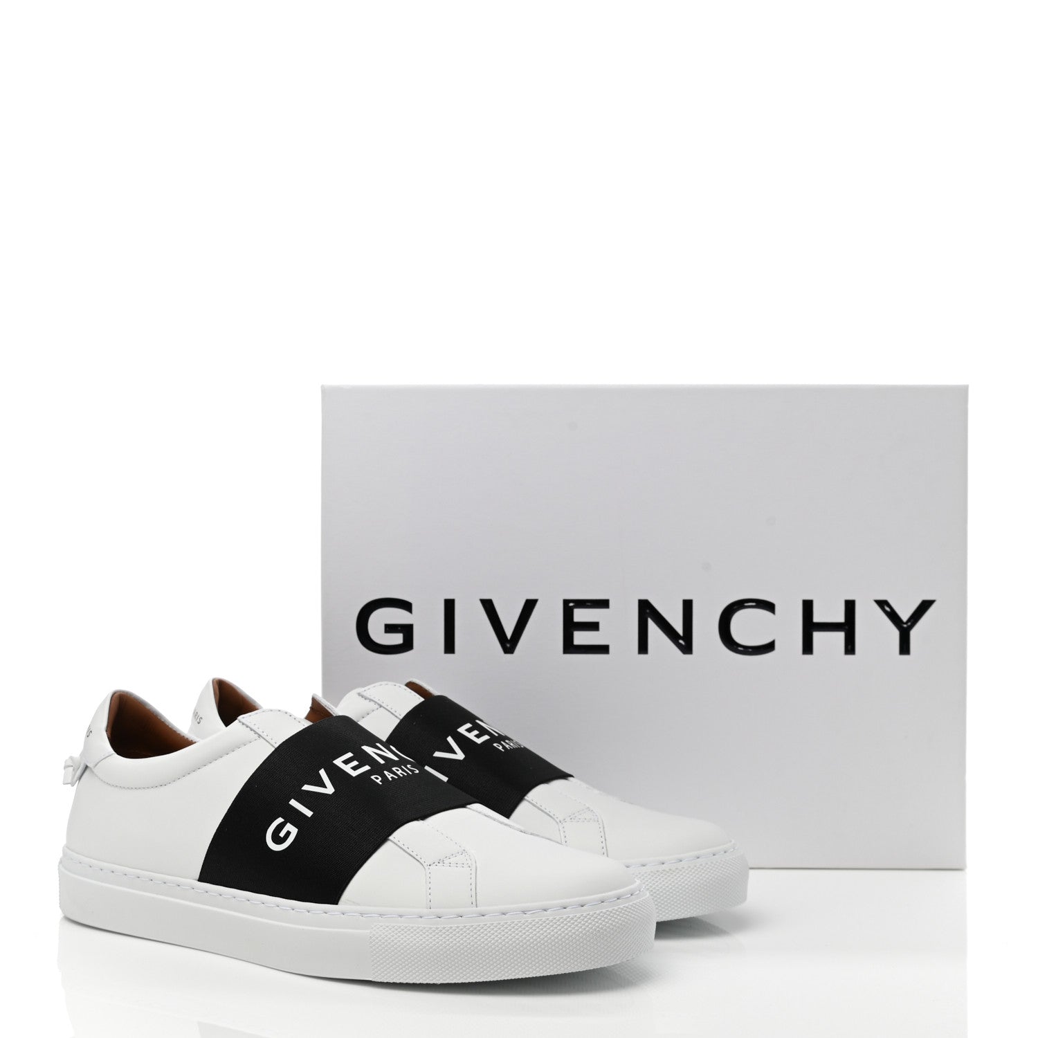 Givenchy Calfskin Band Logo Womens Urban Street Sneakers 40 White Black 9 of 9