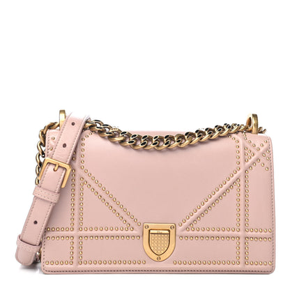 Christian Dior Lambskin Studded Medium Diorama Flap Bag Nude 1 of 4