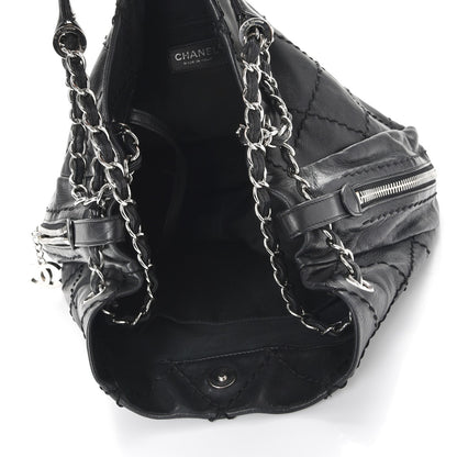 Chanel Lambskin Stitched Expandable Tote Black 6 of 8