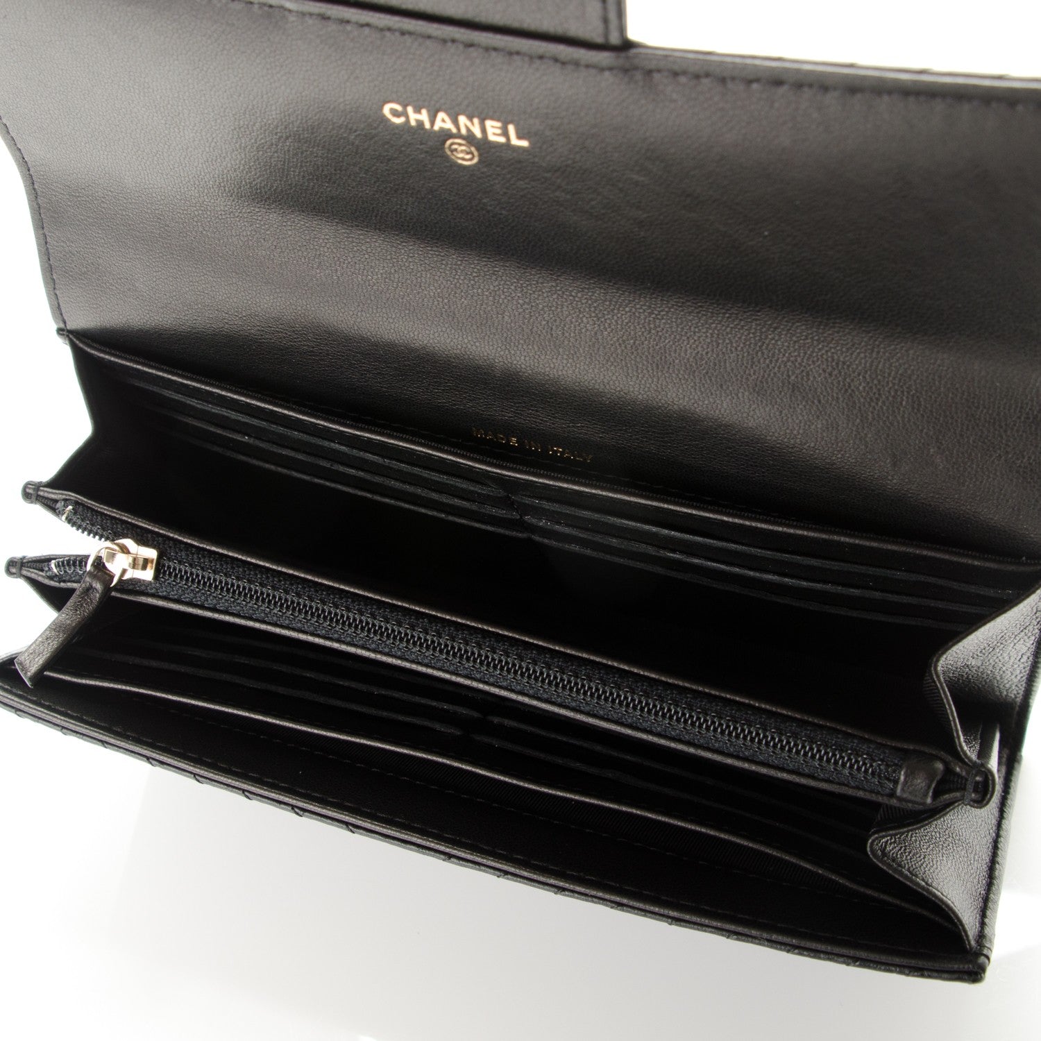 Chanel Calfskin Chevron Quilted 2.55 Reissue Flap Wallet Black 5 of 8